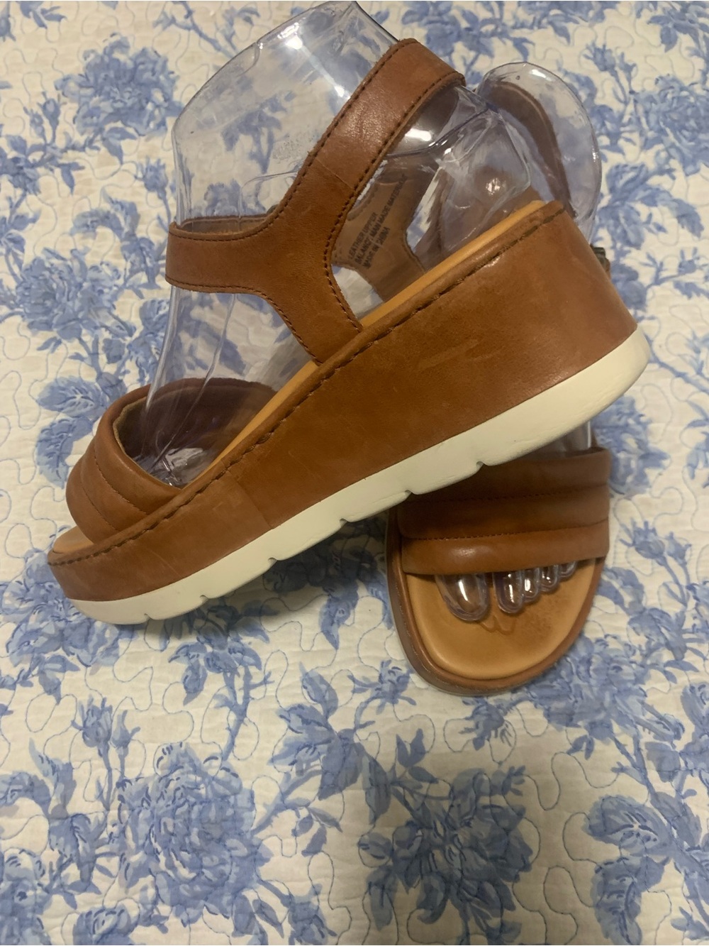 Born Tan Leather Platform Sandals